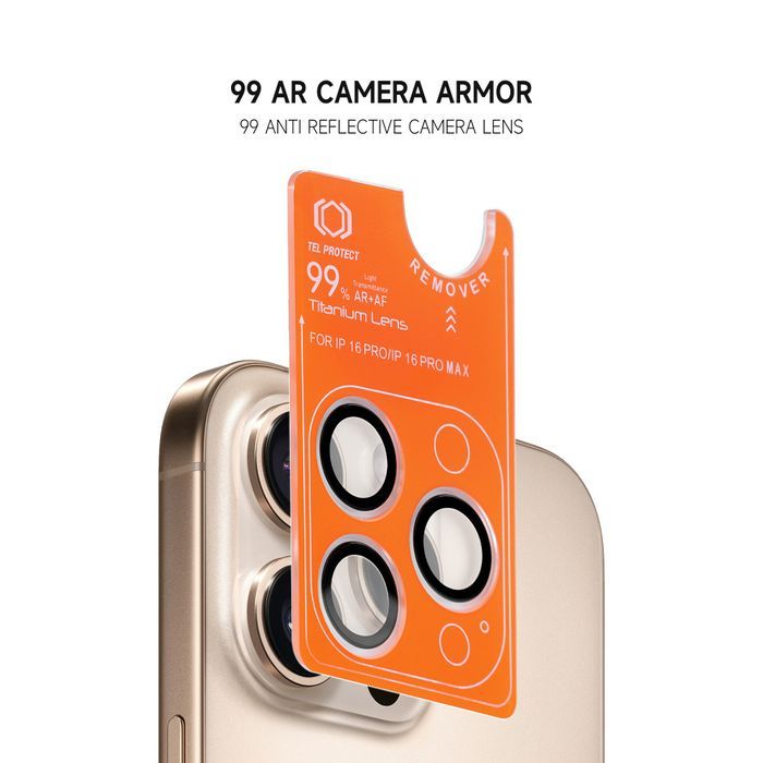 Hartowane szkło Tel Protect Titanium Lens iPhone 14/16e czarne (2 szt)