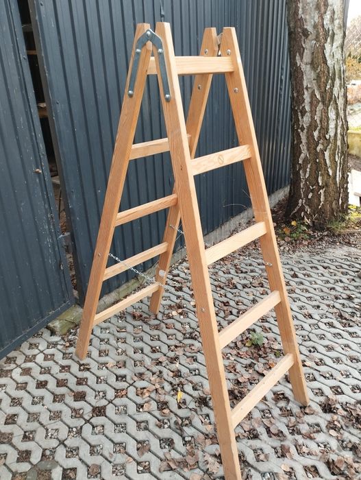 Drabina drewniana malarska 5 szczebli