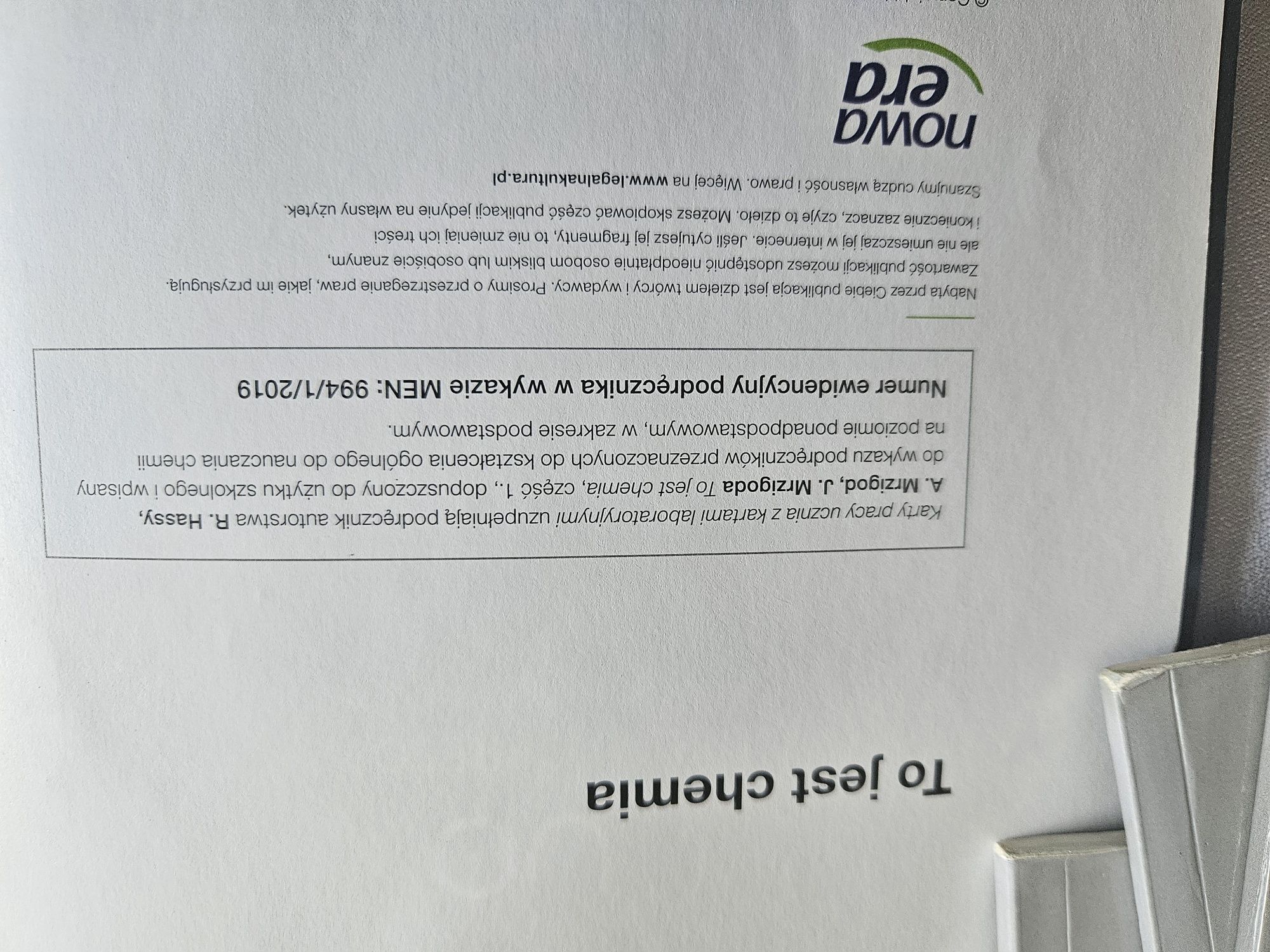 To jest chemia 1. Karty pracy ucznia dla liceum I technikum