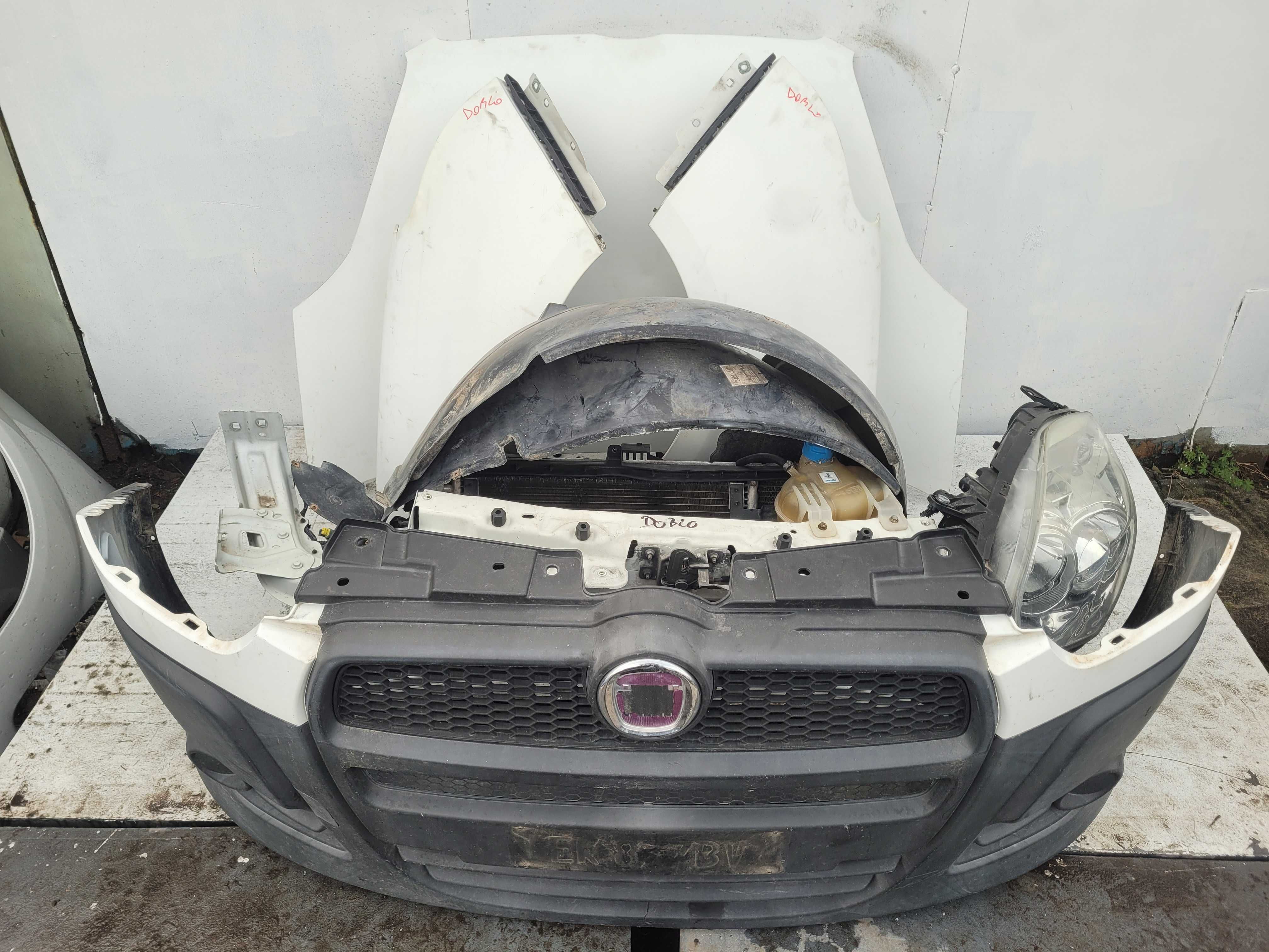 fiat doblo II zderzak maska chlodnica lampa 11-15r
