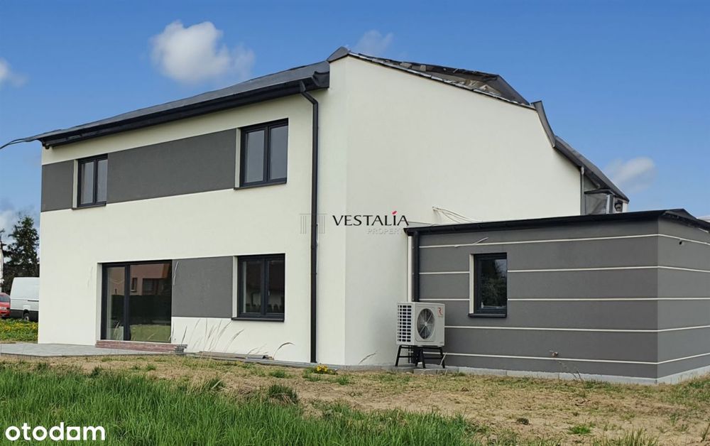 Dom Suszec stan deweloperski z pompą ciepła