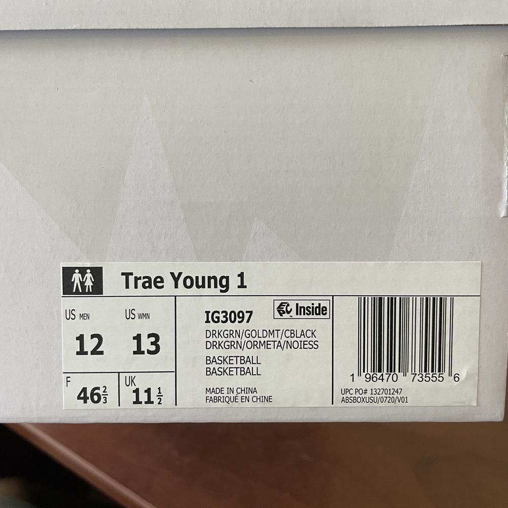 Оригинал Adidas Trae Young 1 30см Баскетбольные кроссовки