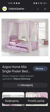 Łóżko 90x200 cm różowe l