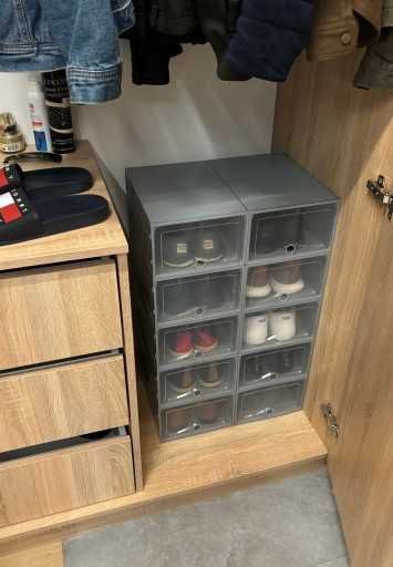 NOWY komplet 10 organizerów na obuwie – Szafka na buty  z klapą