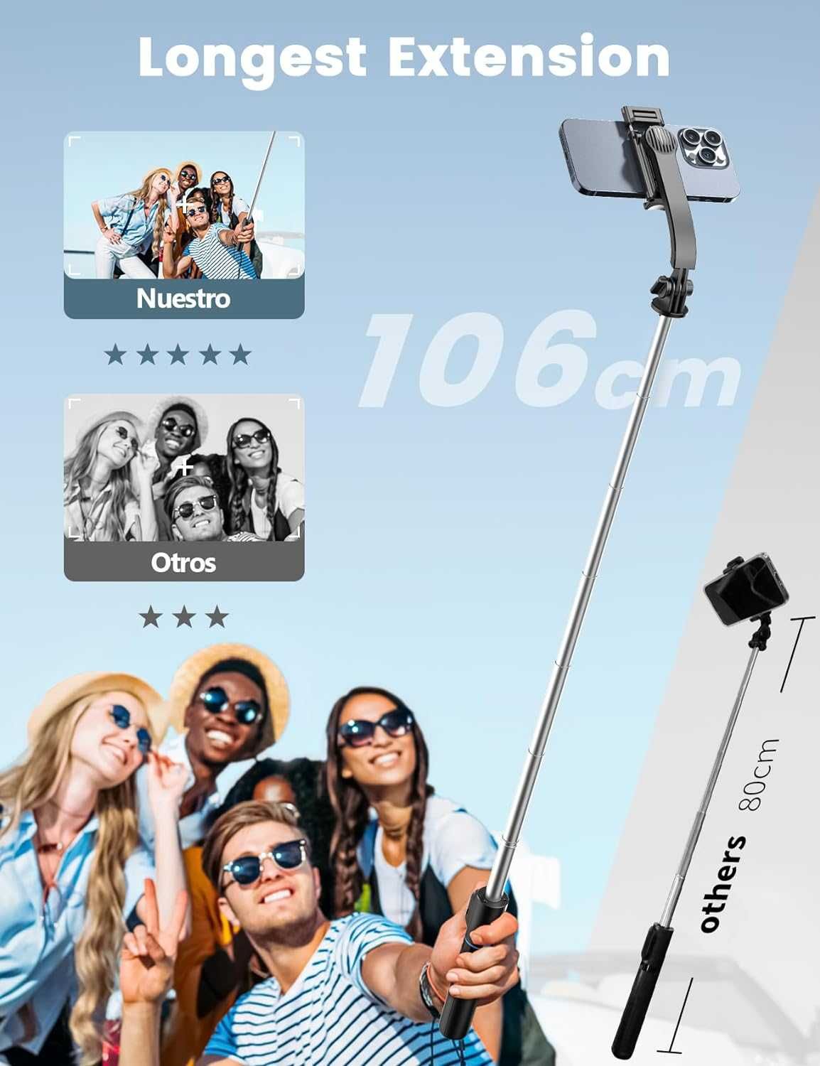 Kijek statyw uchwyt do selfie telefonu wysuwany z pilotem C01 SPP110
