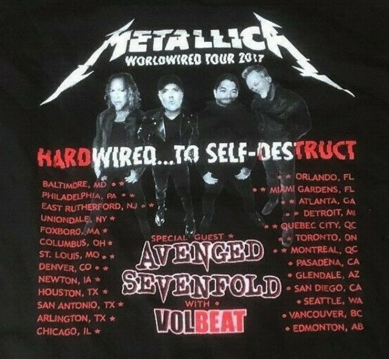 NEW Metallica Worldwired Tour 2017 Коллекционная футболка М T-shirt