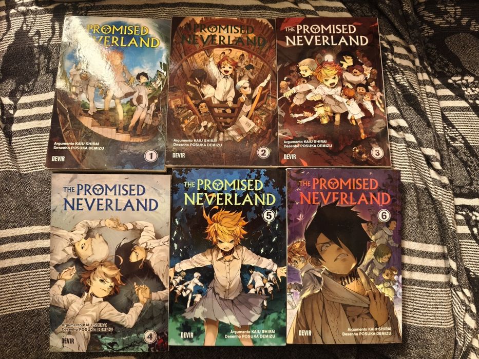 6 livros de the promised Neverland cada um por 7 euros
