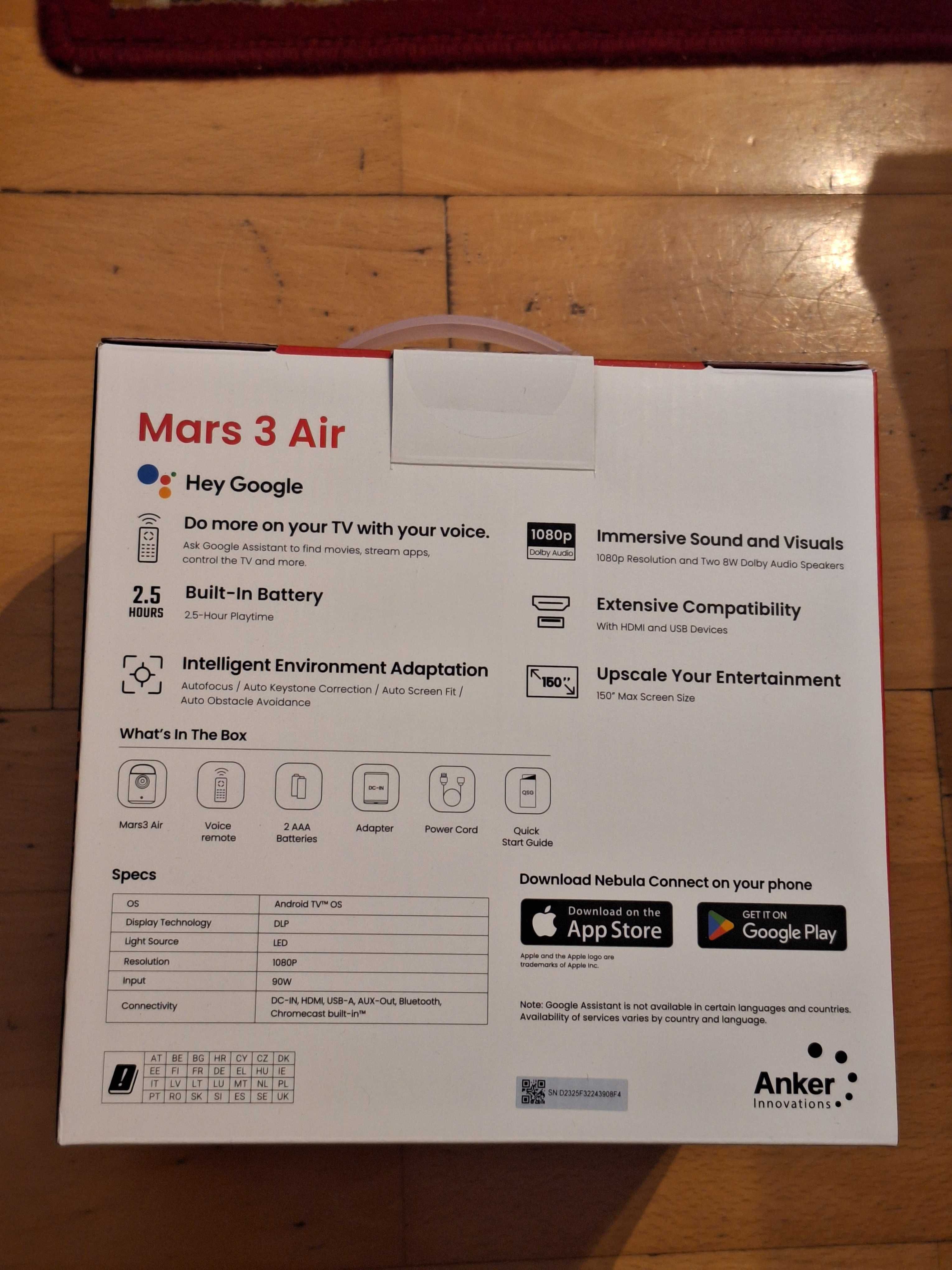 Projektor DLP Nebula Mars 3 Air