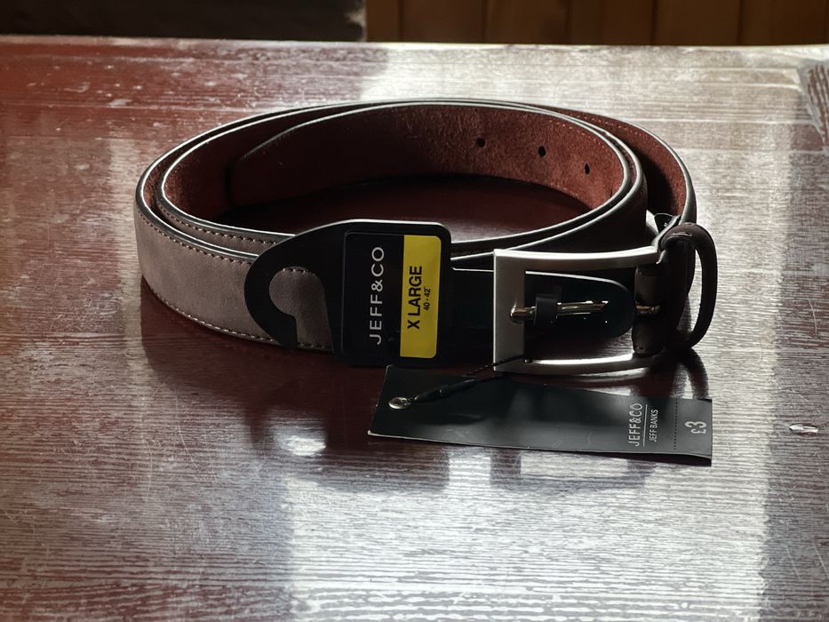 Шкіряний ремінь коричневого кольору від бренду jeff&co