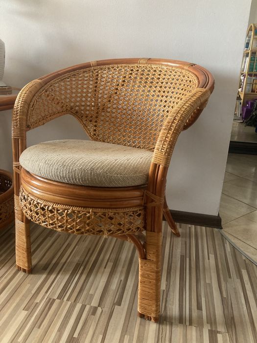 Piekny rattanowy ogrodowy zestaw Calamus Rotan