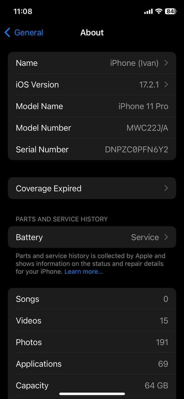 iPhone 11 Pro 64GB Space Gray Neverlock