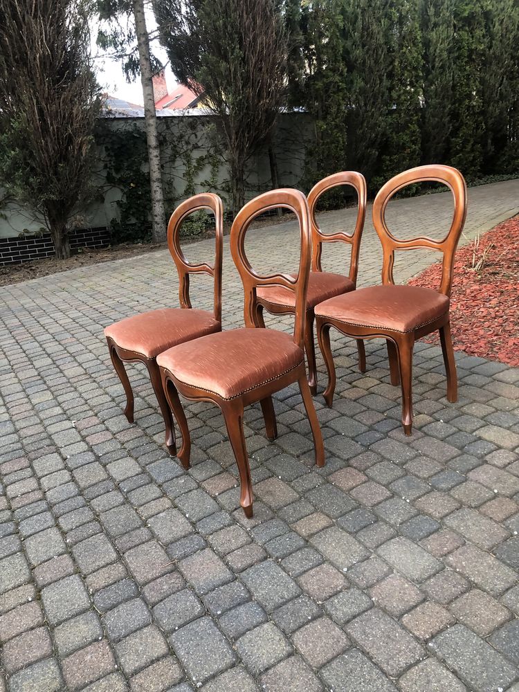 4 krzesla ludwikowskie stylowe Ludwik XV