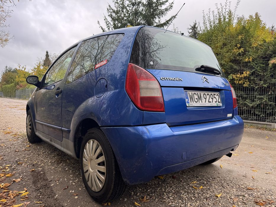 Citroën C2 1.1 benzyna 2005 r sprawny OC i przegląd do końca roku