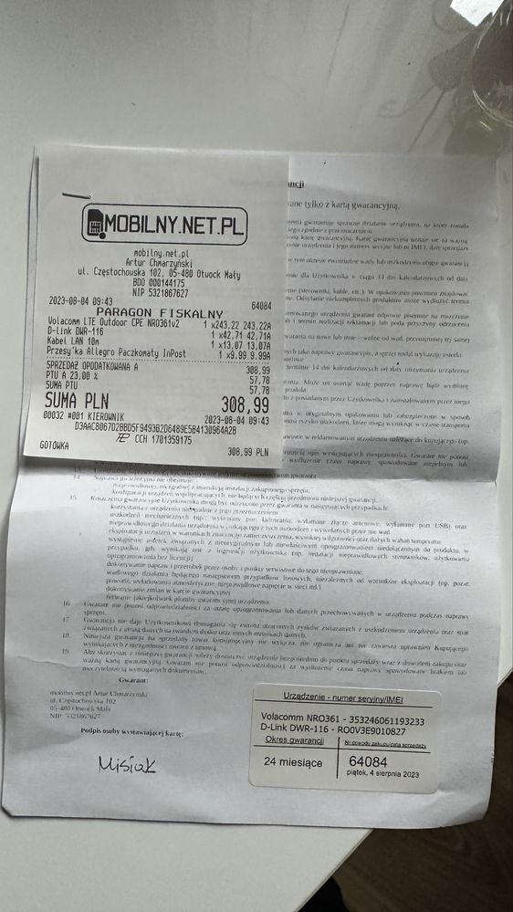 Domowy modem router 4G LTE na karte bez SIMLocka