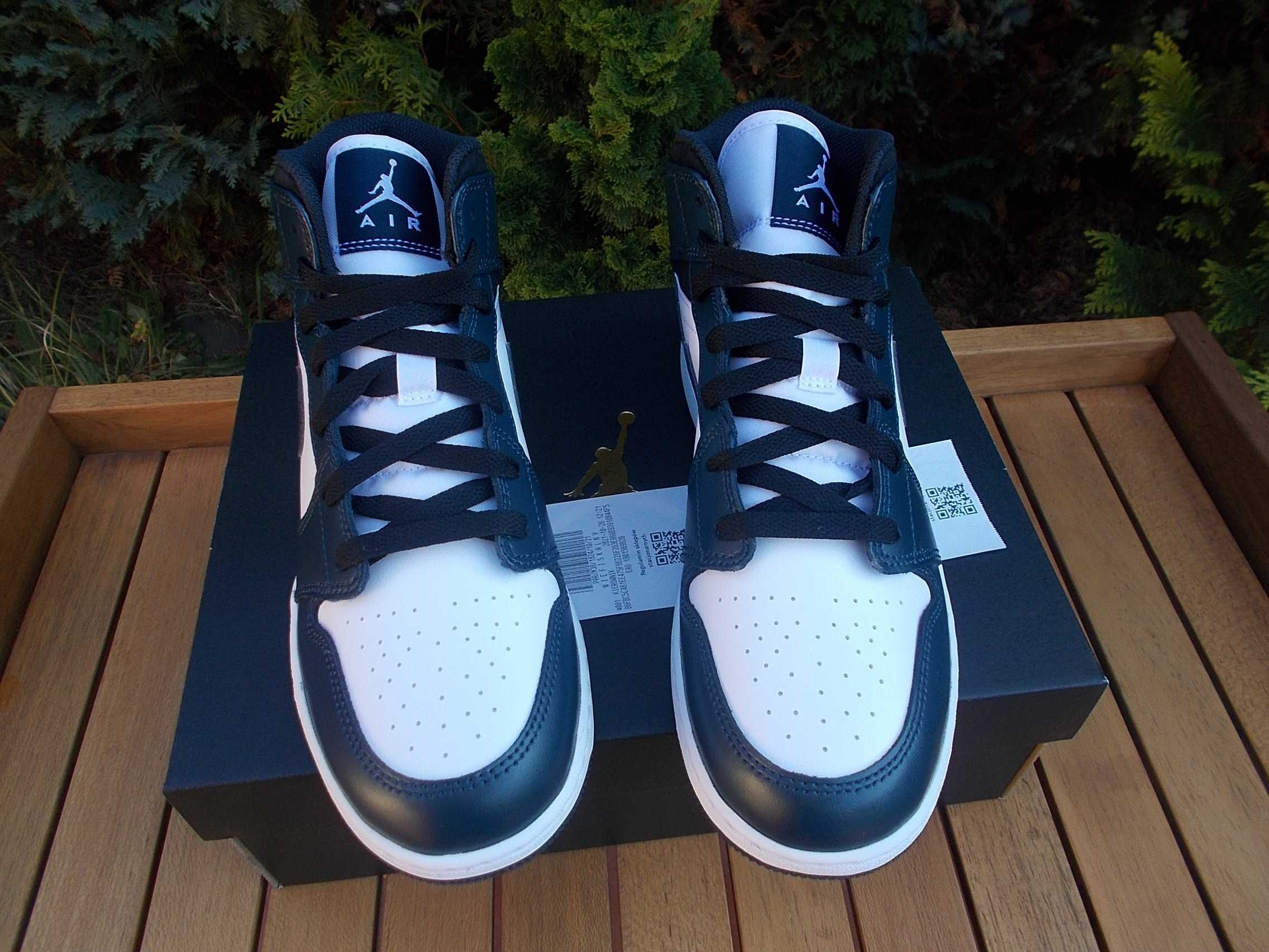 (r. Eur 39 ) Nike Jordan 1 Mid Armory Navy Dark Teal 554725,-411