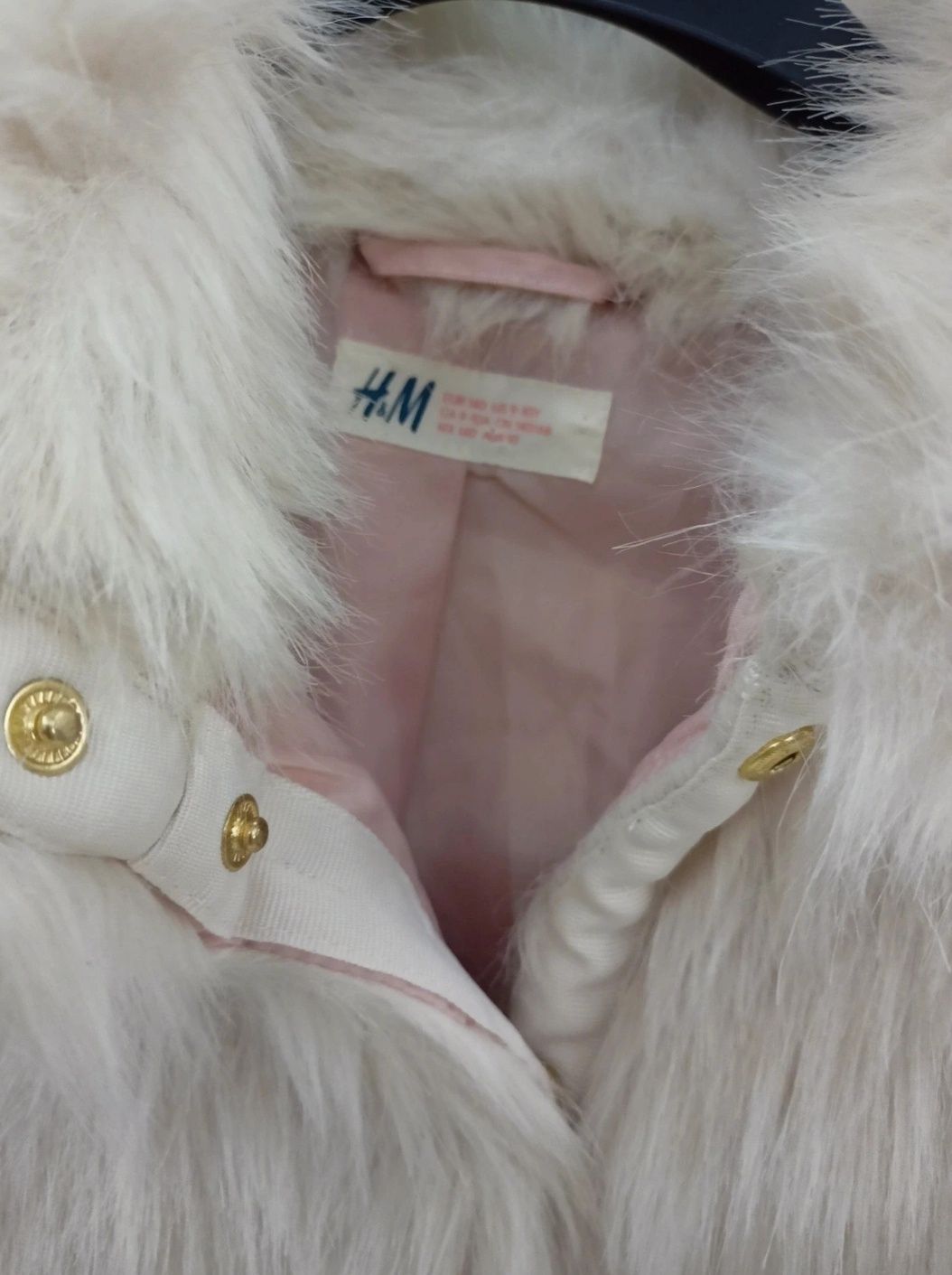 Futerko kurtka H&M rozmiar 140 dla dziewczynki