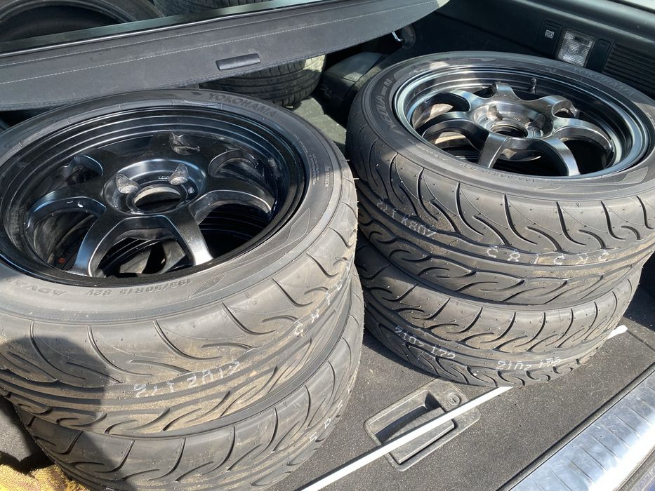 Felgi alufelgi 15” 4x100 nowe opony semi slick Yokohama NEOVA AD08 RS