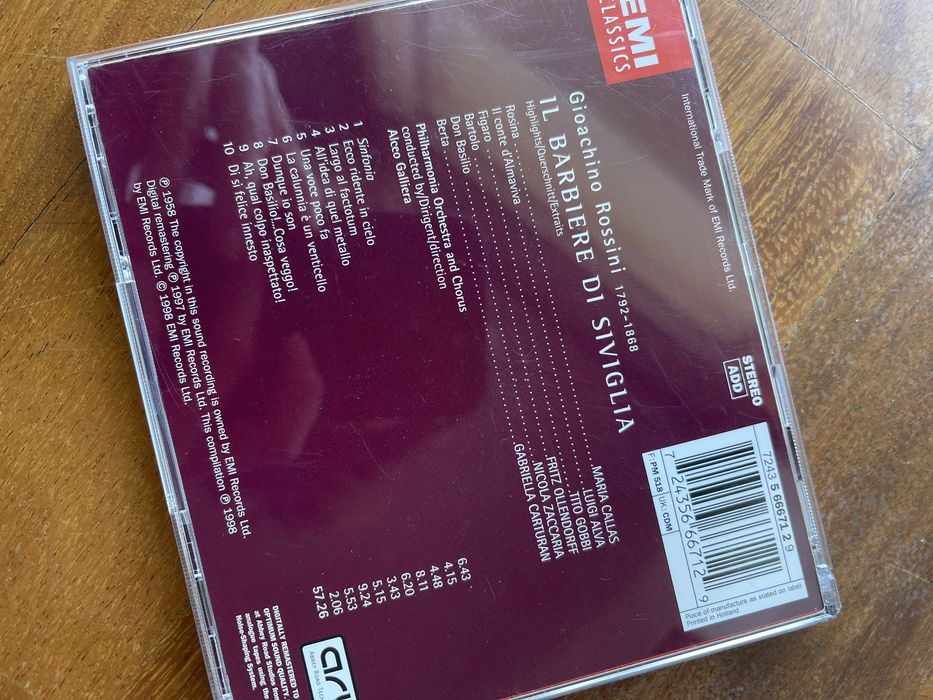 CD Maria Callas Rossini