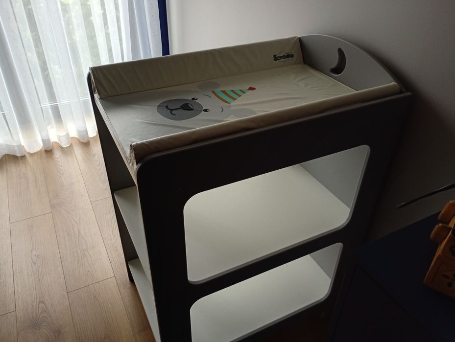 Przewijak Szafka Z Przewijakiem Drewniana Szara