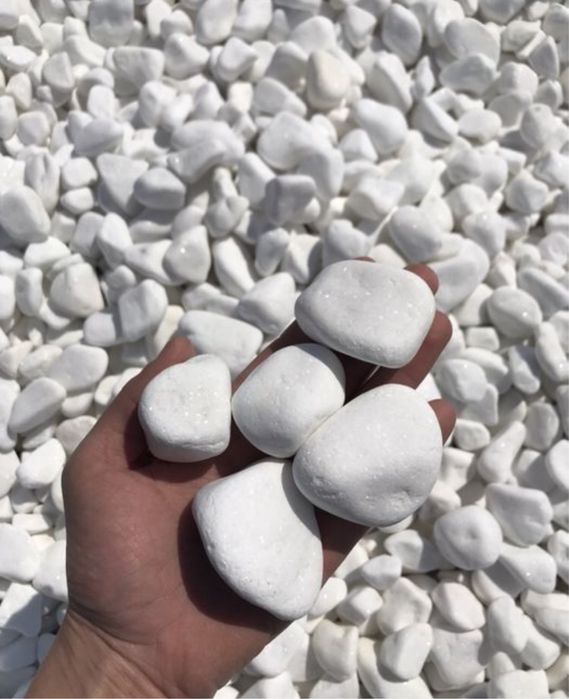 ŚNIEŻNOBIAŁY OTOCZAK GRECKI Biały Kamień Worki Thassos 1-2, 2-4, 3-6