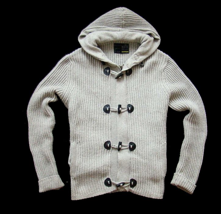 Blue Inc świetny ciepły sweter z kapturem 11% Wełna r XL/XXL