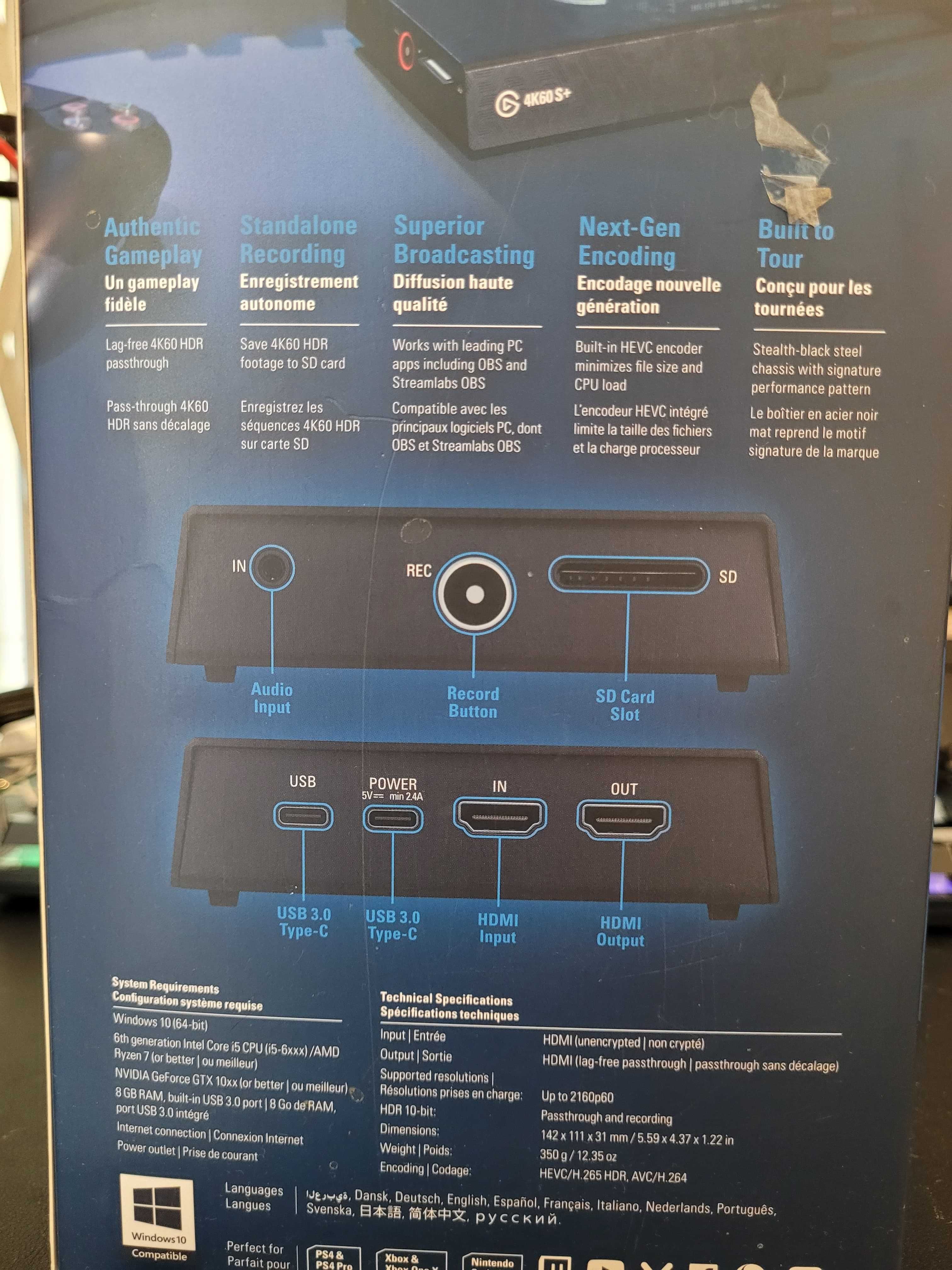 Placa Captura Elgato 4K60 S+