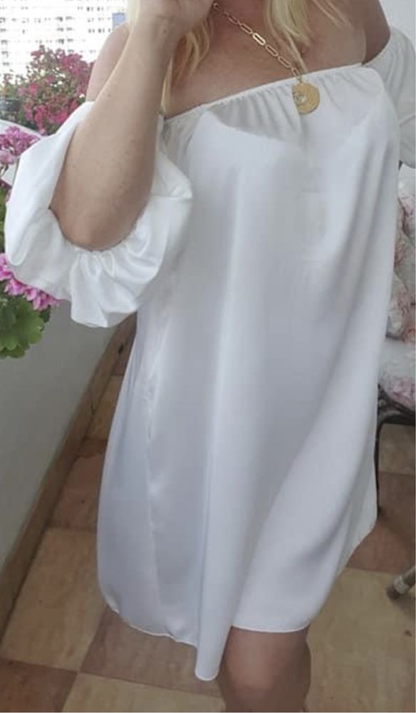 Sukienka biała _boho_zwiewna _uniersalny