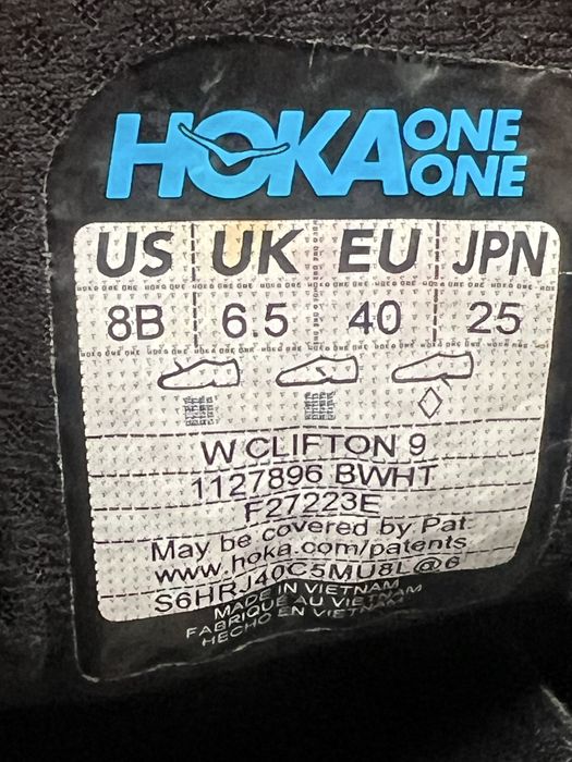 Кроссовки Hoka Clifton 9 Розміра 40 і 40.5 Original Взуття