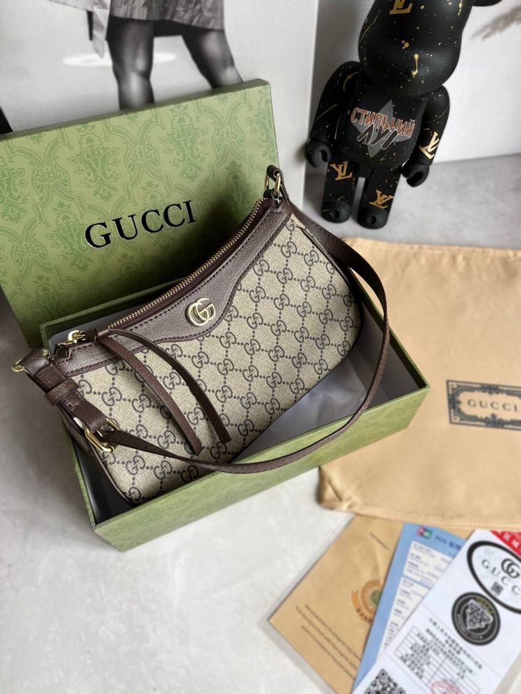 Жіноча сумка Gucci Ophidia, сумка гучі на плече, клатч гучі, гамнець