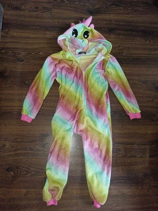 Кигуруми, теплая пижама домашний костюм единорожка для двойнят