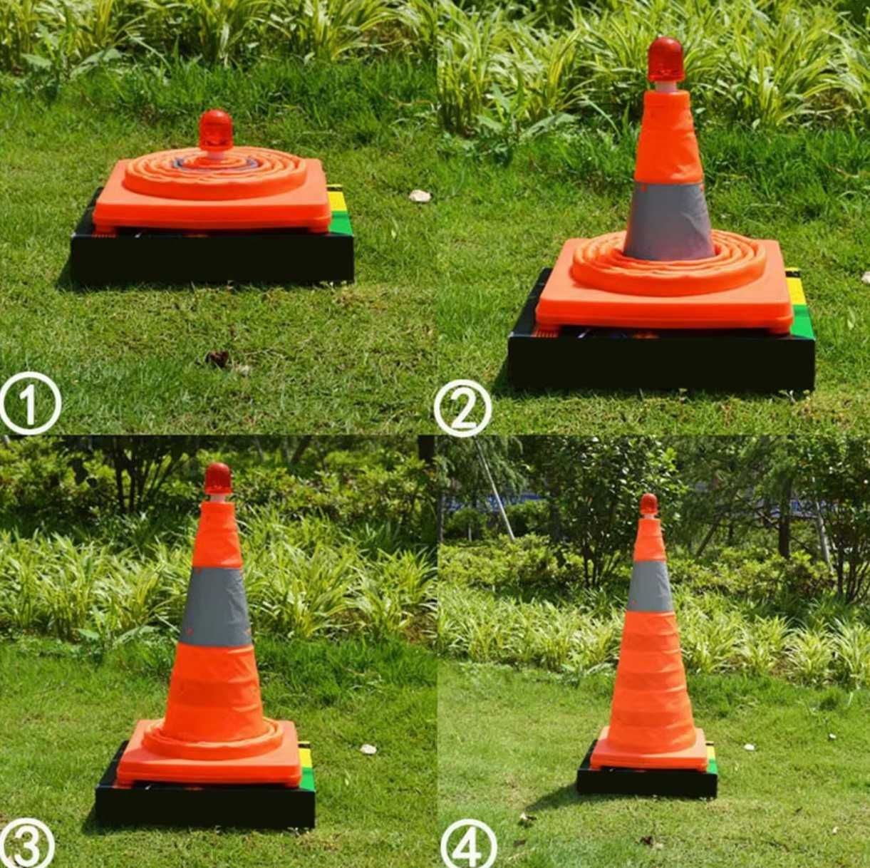Cone refletor de segurança com LED extensível