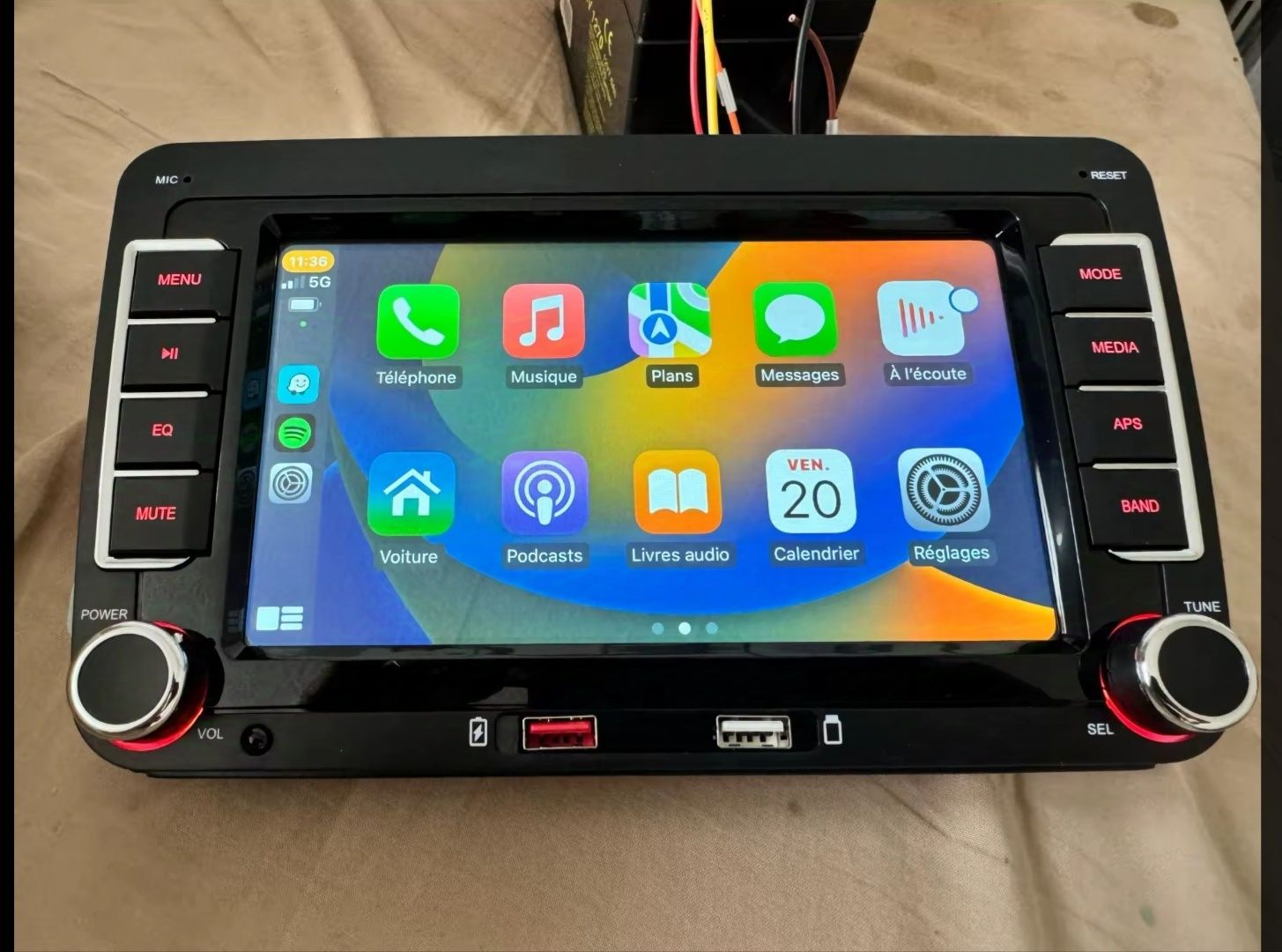 Radio Android 2din carplay bluetooth VW Audi Skoda passat golf Tiguan