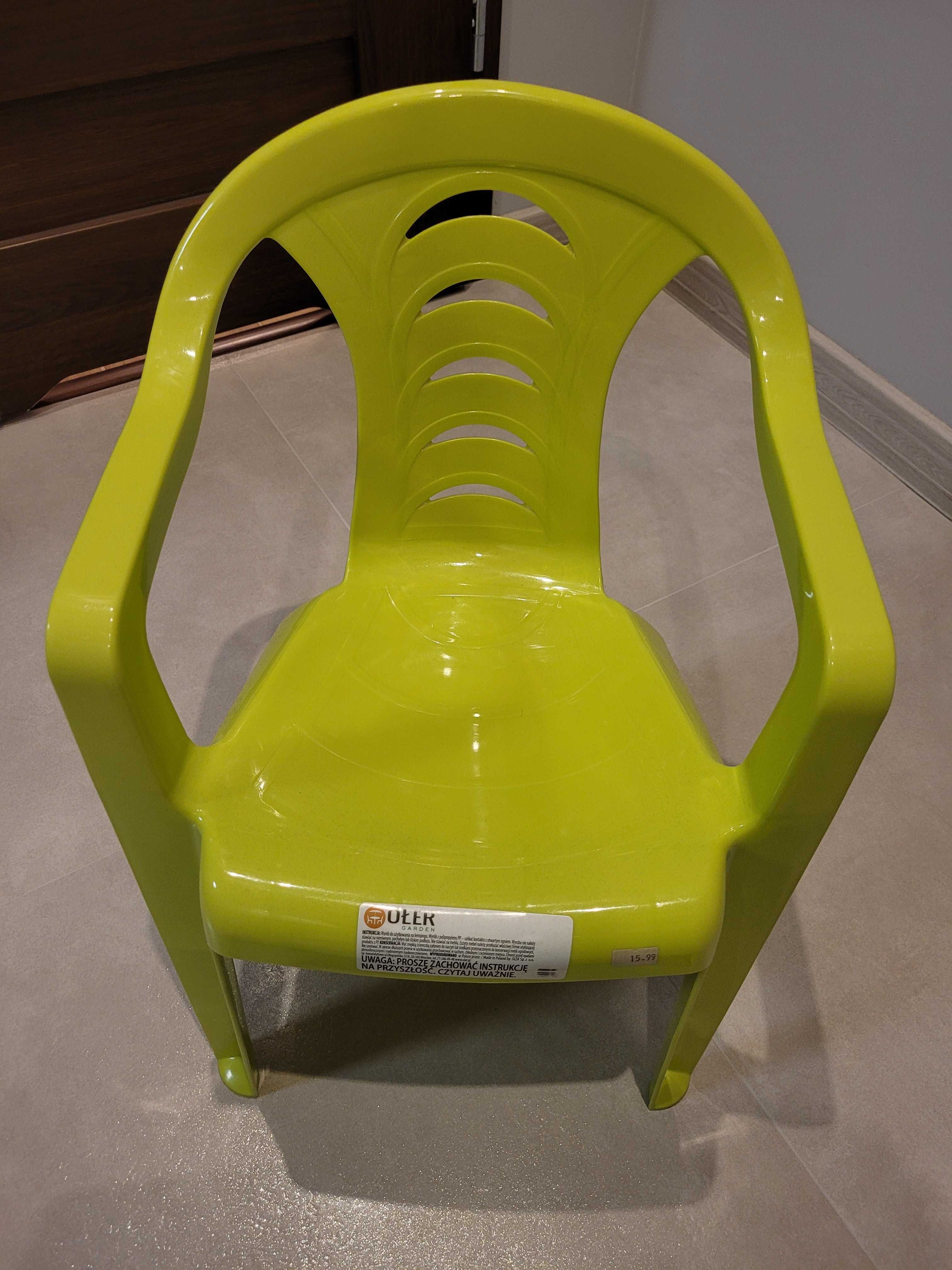 Stolik plastikowy z krzesełkiem dla dzieci limonka