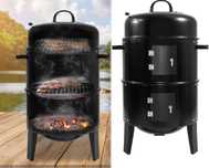 Grill Wędzarnia 3w1 Palenisko ogrodowe Wędzarka Stalowa Grill