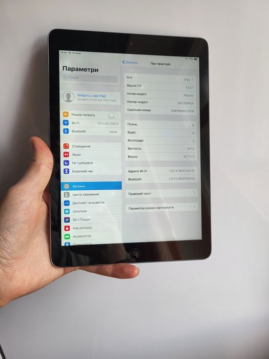 Планшет apple ipad air 16 гб neverlock
