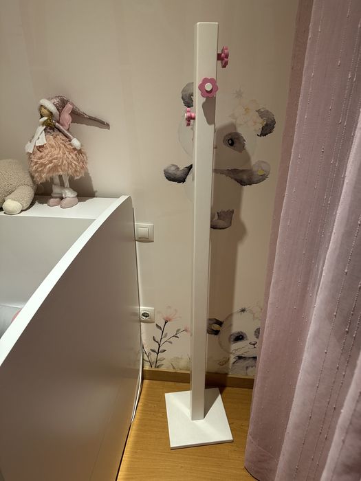 Cabide flores margaridas de madeira pinho criança menina