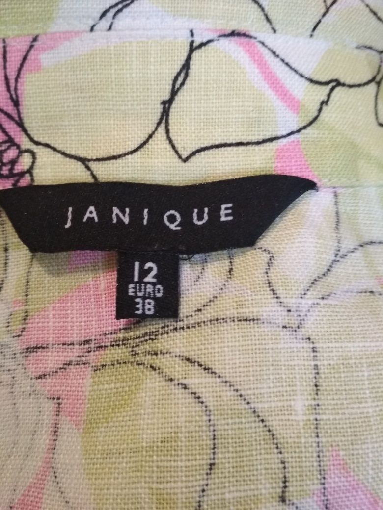 Костюм лен 46 розмір Janique новий пояс 80см