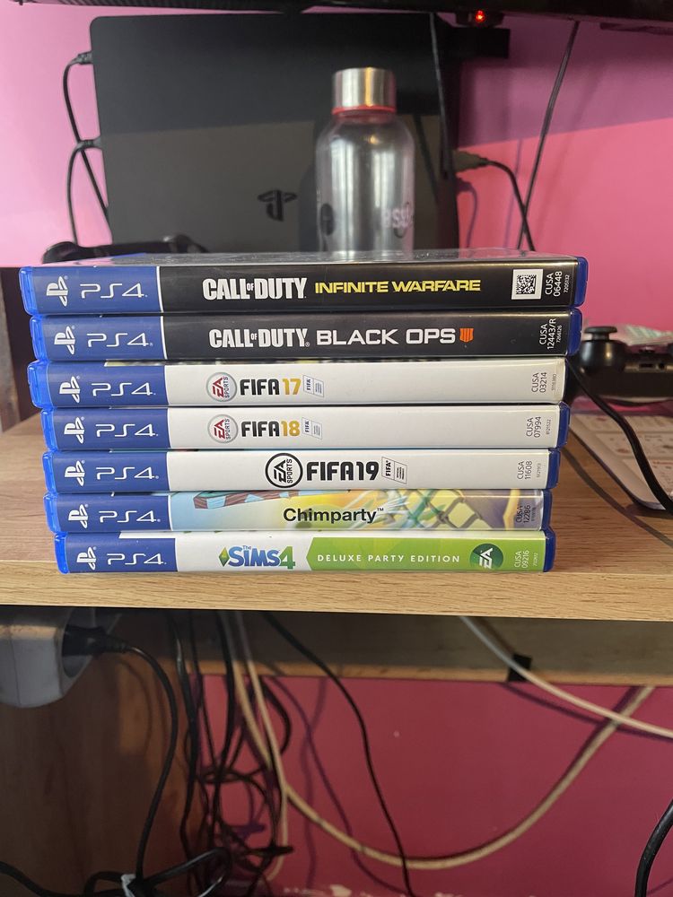 Ps4 + comando + jogos + carregador