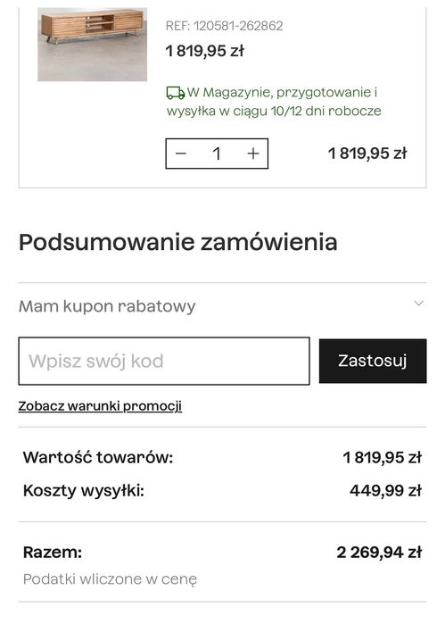 Cena ostateczna - Nowa szafka  RTV drewniana 200 cm