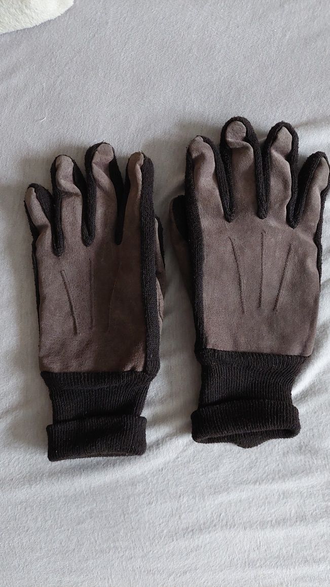 Rękawiczki jesienne brązowe