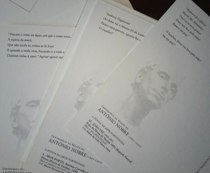 coleção 14 postais António Nobre (comemorativa do centenário da morte