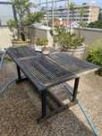 Mesa de madeira extensível para jardim/terraço
