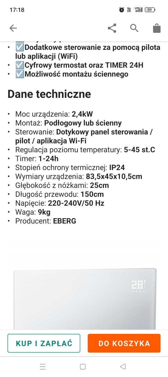 Grzejniki elektryczne