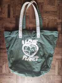 Tote bag I Love Planet