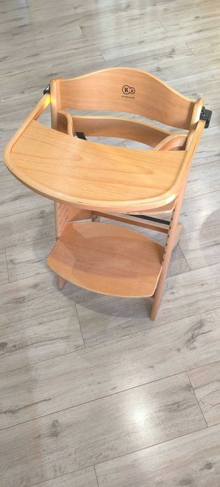 Kinderkraft ENOCK Drewniane Krzesełko do Karmienia 2w1 dla Dzieci