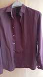 Koszula slim fit, bordowa rozmiar M