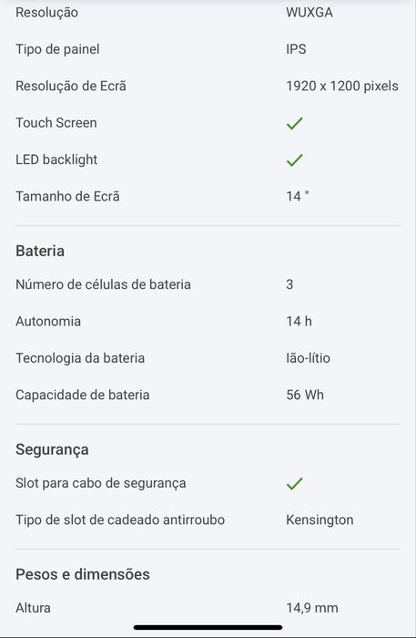 Portatil Acer swift5 14”