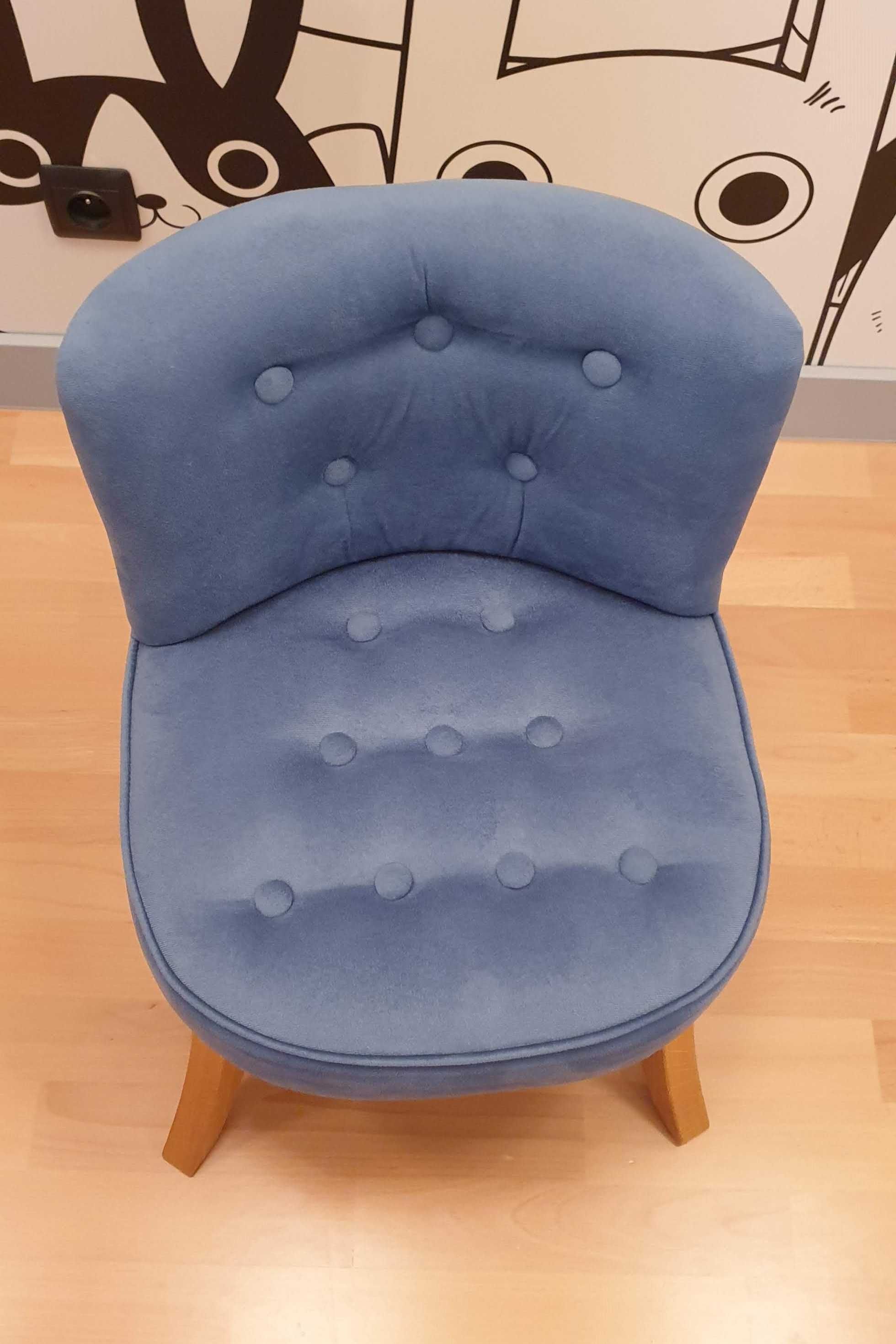 Fotelik/ krzesełko dziecięce Somebunny Cool Funny błękitny welur