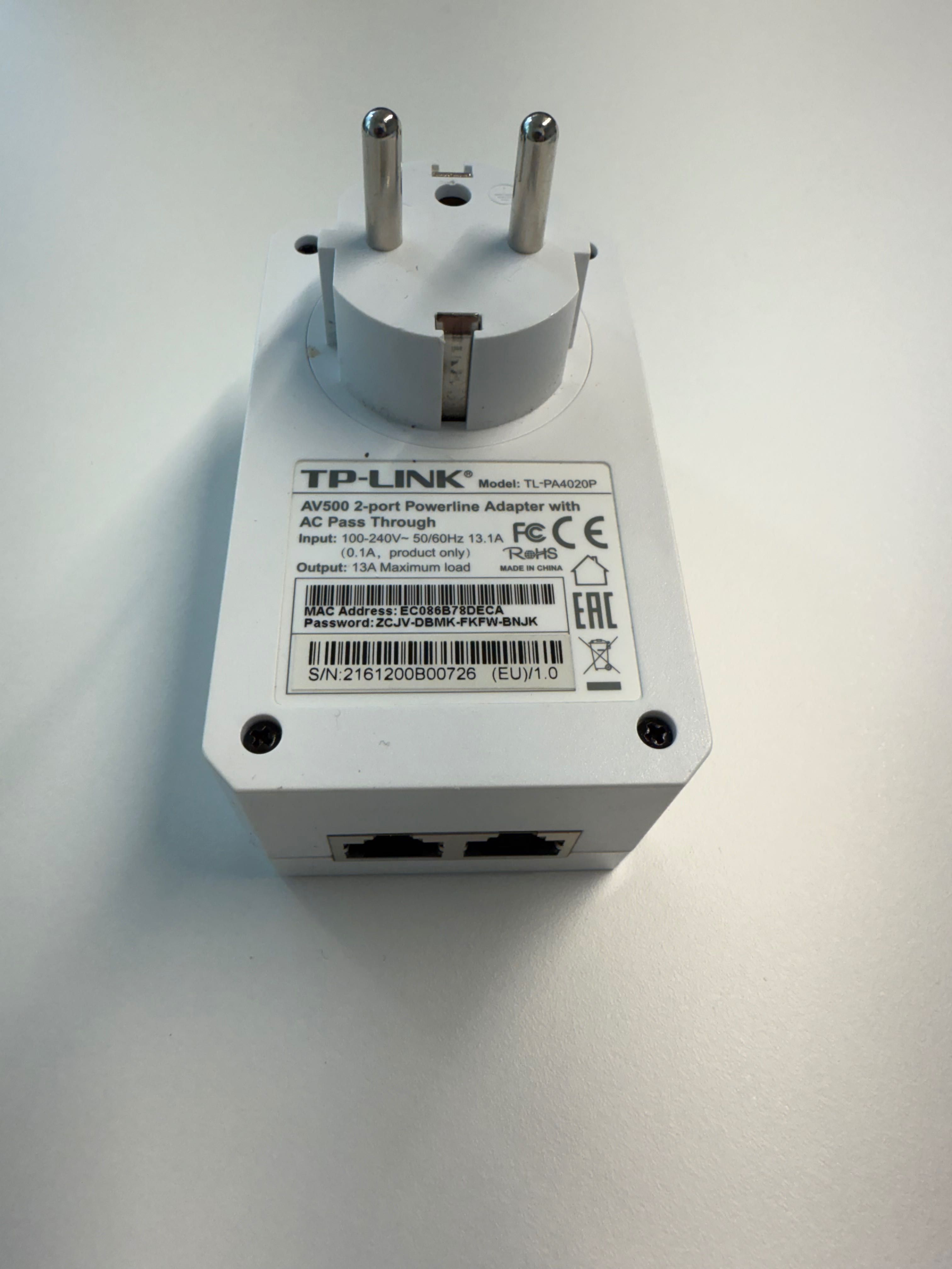 Kit Powerline TP‑Link AV500 com Wi‑Fi (TL‑WPA4530 + TL‑PA4020P)