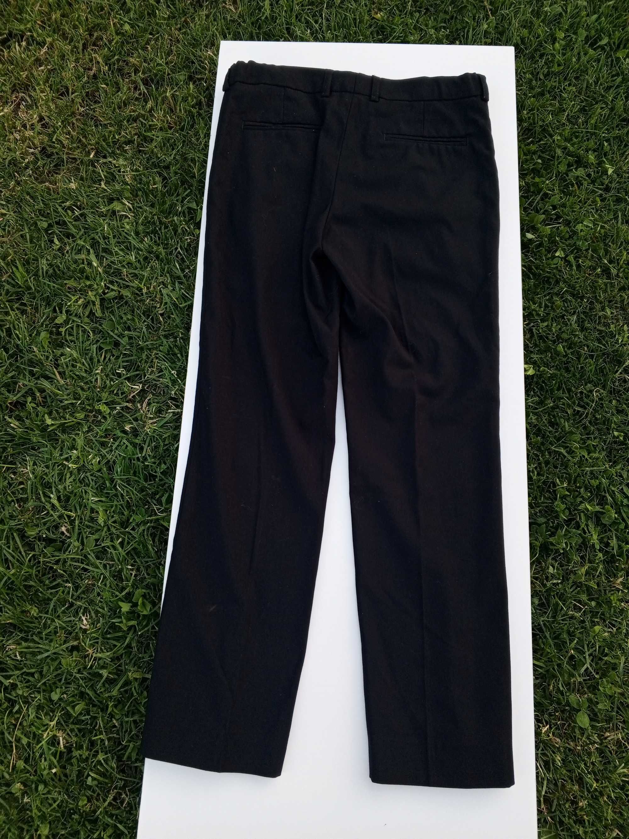 146cm ~ Eleganckie Spodnie do Garnituru Gumka Wełna Wiskoza Elastan